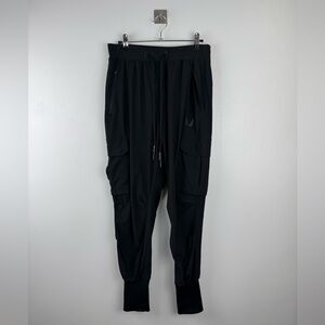 ASRV Men Tetra Lite Cargo High Rib Jogger Black Size Medium